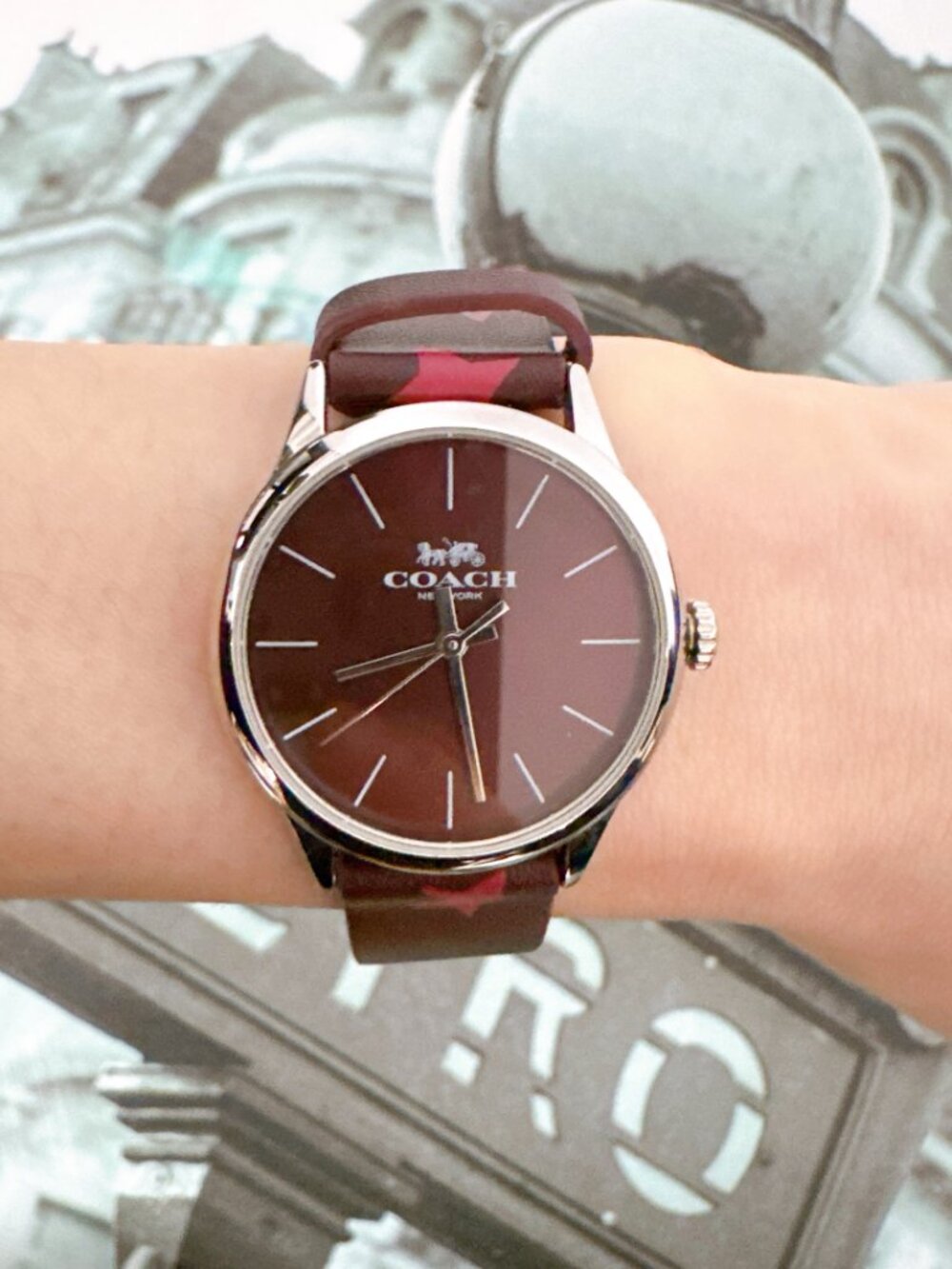 Coach W1546 Ruby Watch, 32mm OXBLOOD
